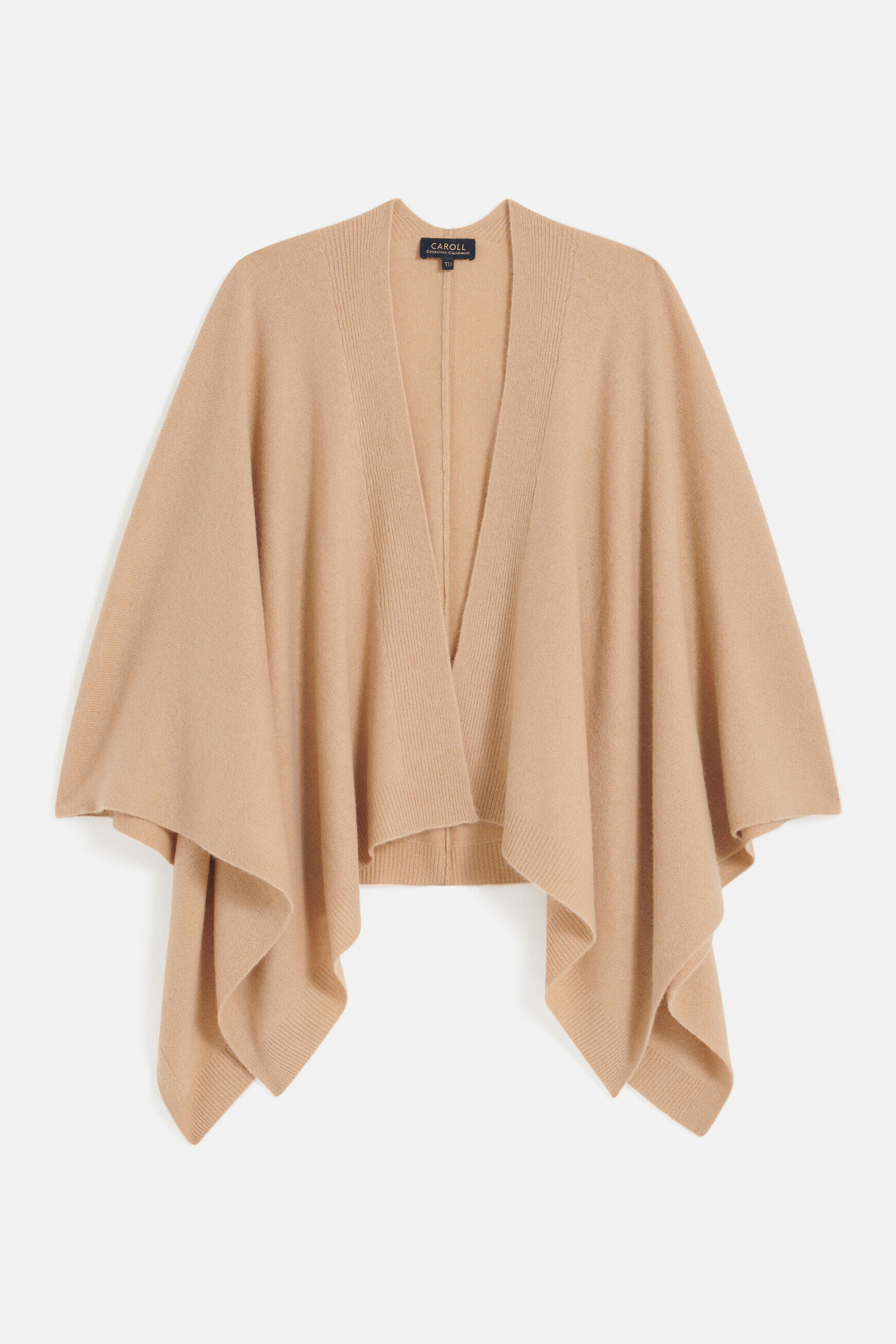 Poncho hera camel femme