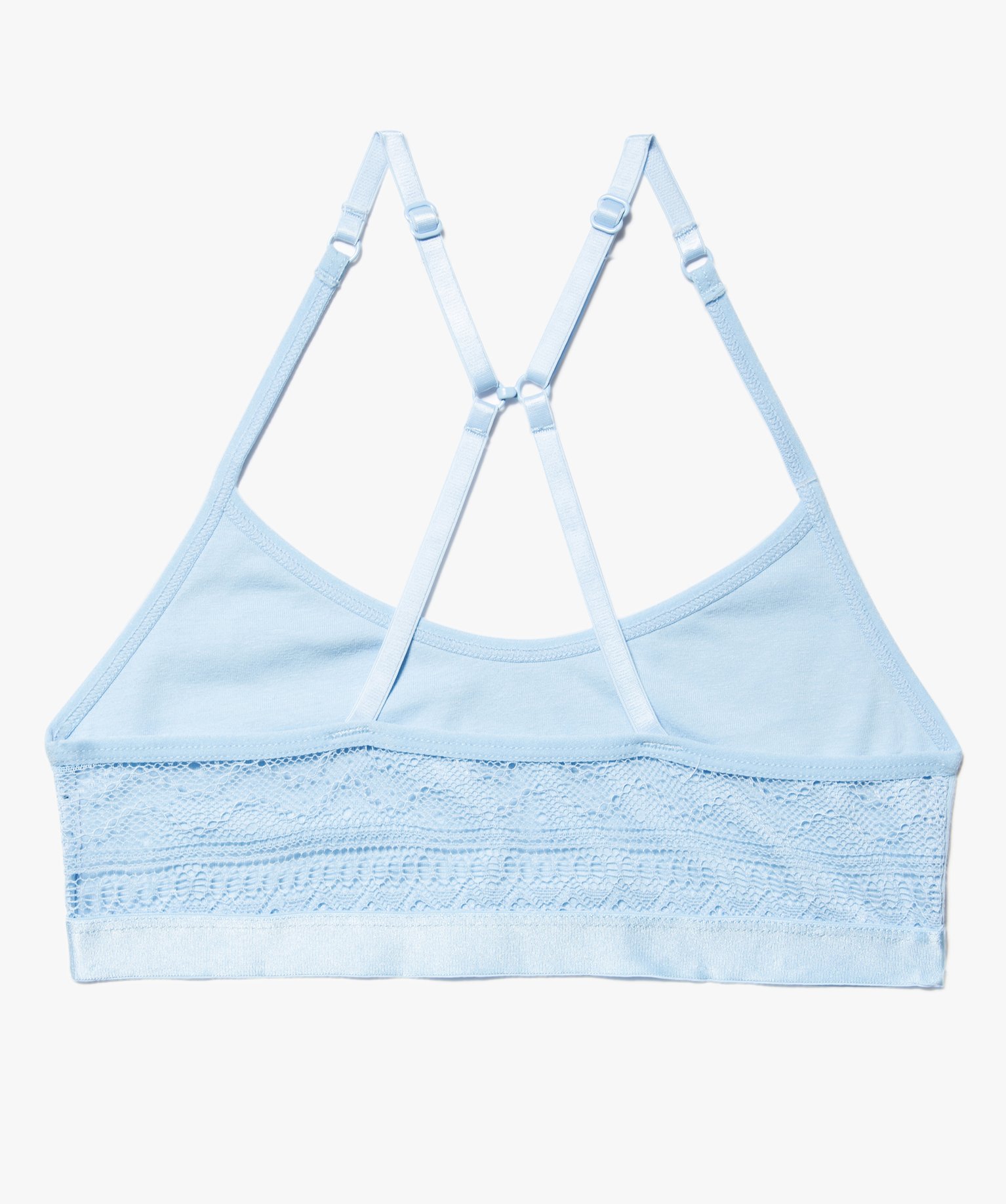 Brassière fille à fines bretelles multipositions bleu | GEMO