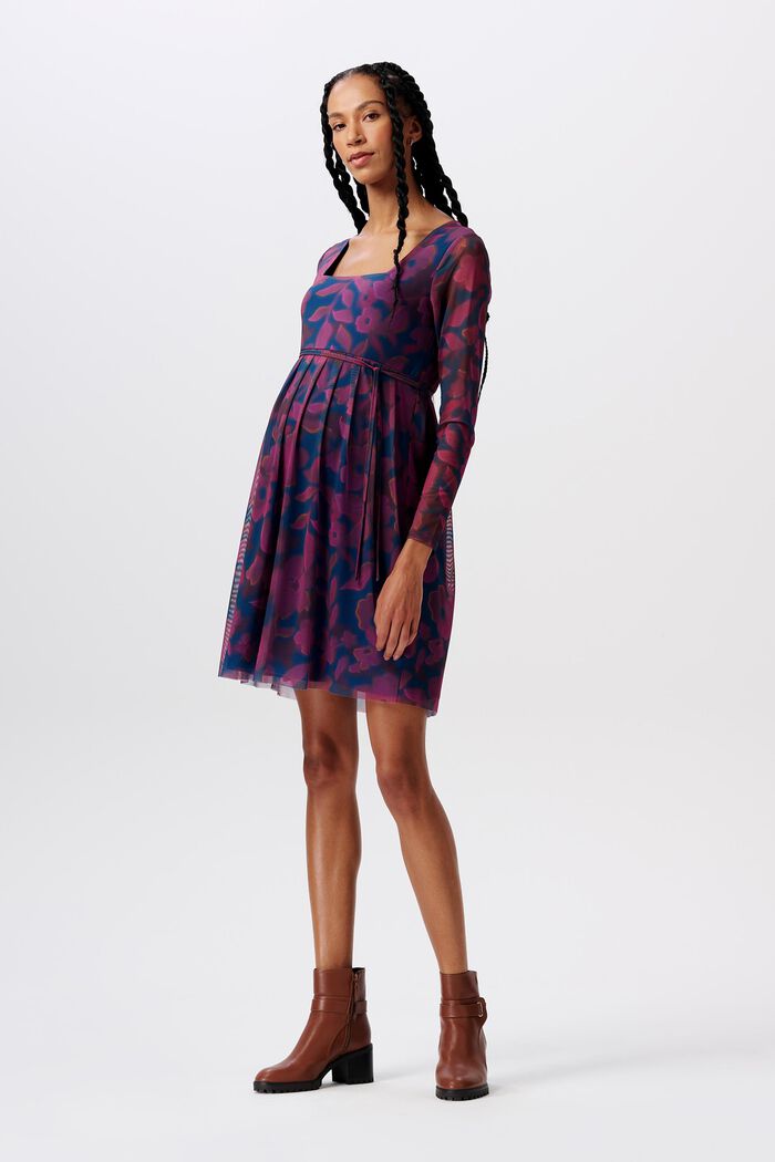 MATERNITY Minikleid aus bedrucktem Mesh