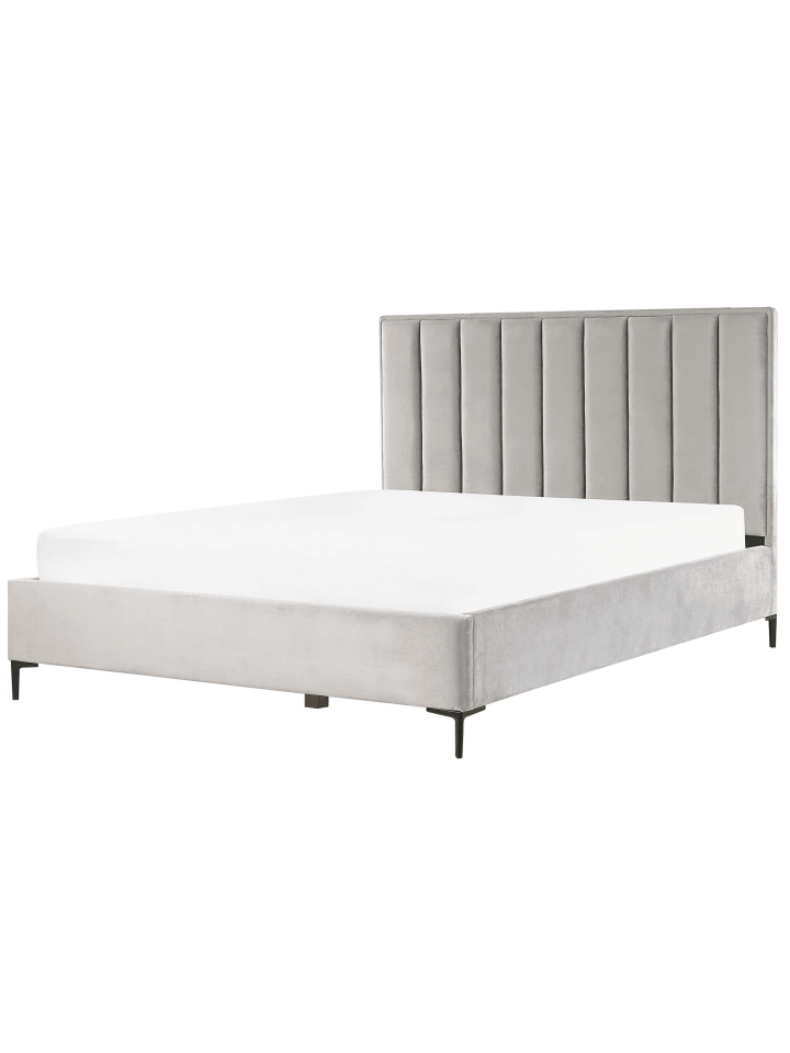 Beliani Schlafzimmer Set SEZANNE in Grau/Schwarz - (W) 190 x (H) 142 x (L) 215 cm günstig kaufen onesize