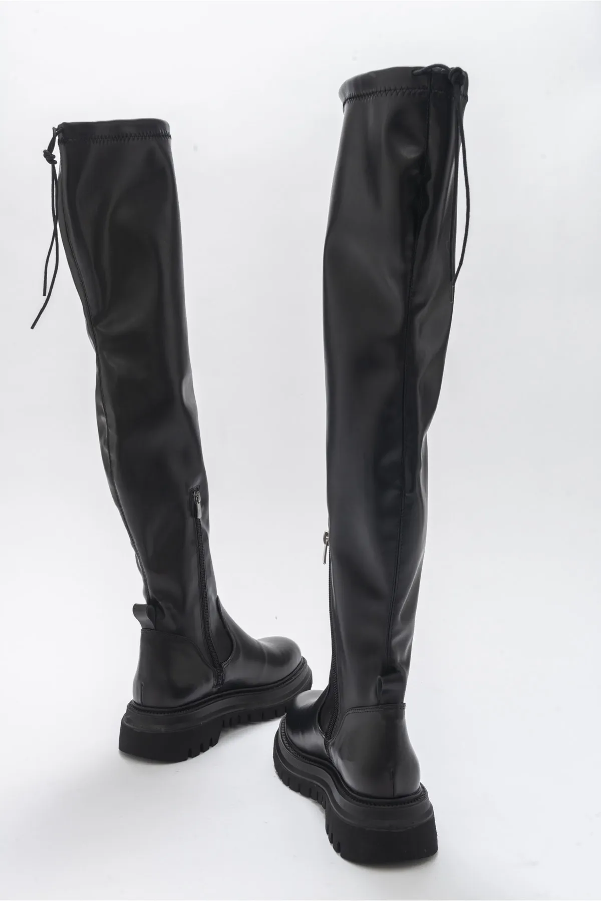 LuviShoes  Chip Black Laptop-Stiefel für Damen