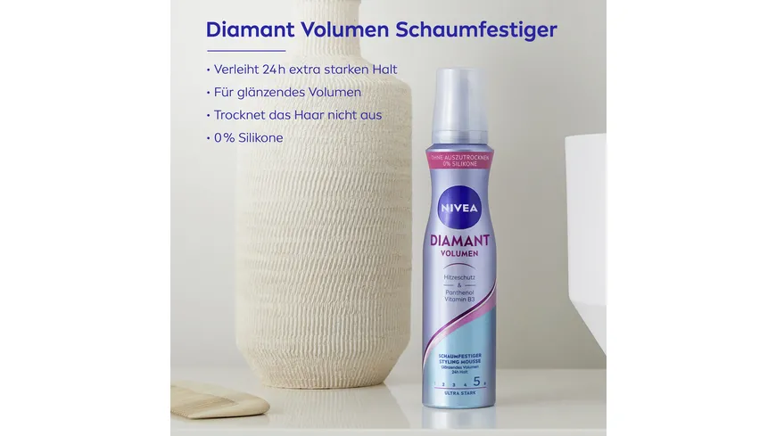 NIVEA Diamant Volumen Schaumfestiger Ultra Stark 150 ml
