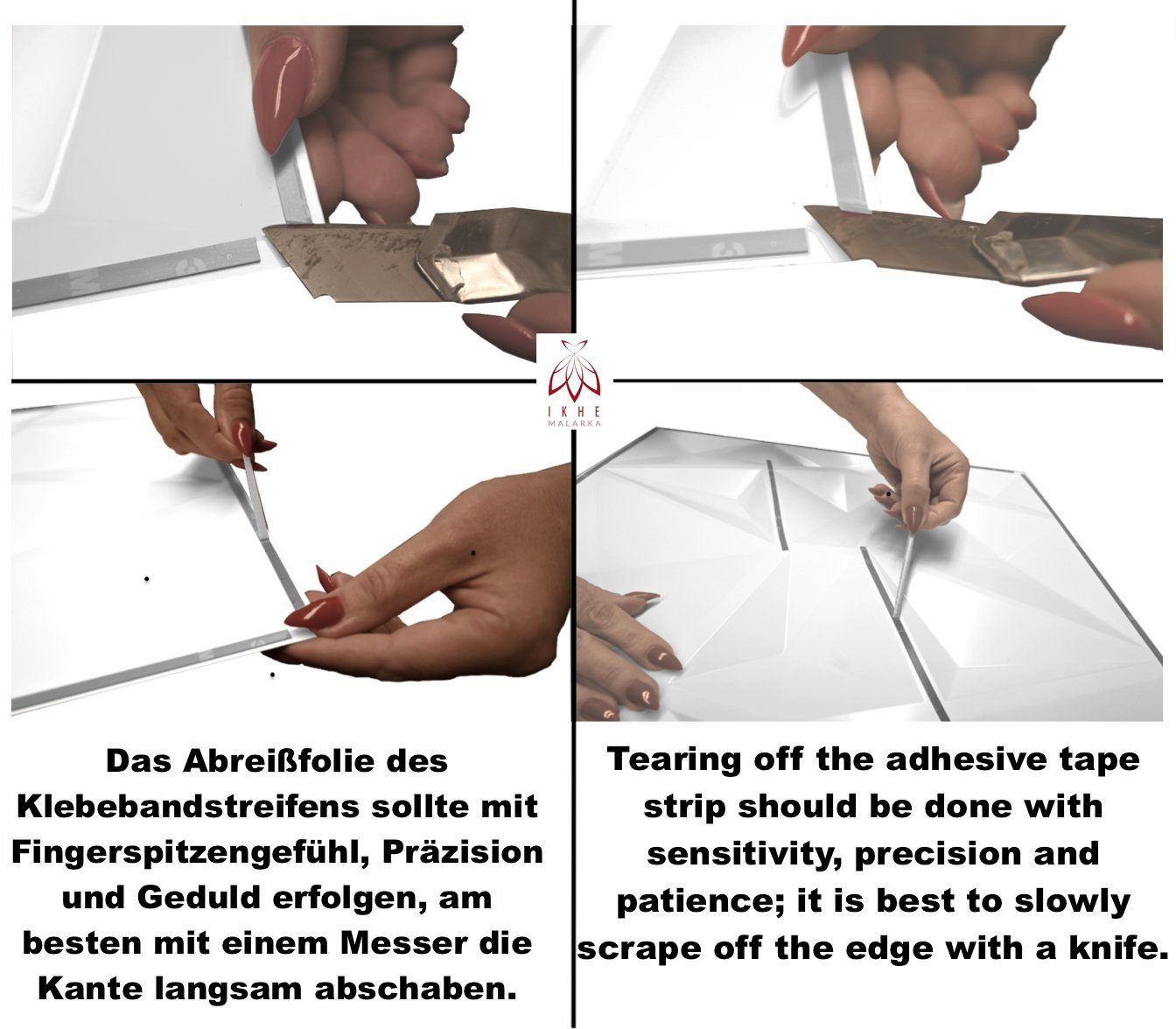 IKHEMalarka 3D Wandpaneel Selbstklebend 3D Paneele, PVC Kunststoffpaneele, BxL: 50,00x50,00 cm, 0,25 qm, (1 Stück, 0,25 m) Wandpaneele Gaming Zimmer Wand Decke