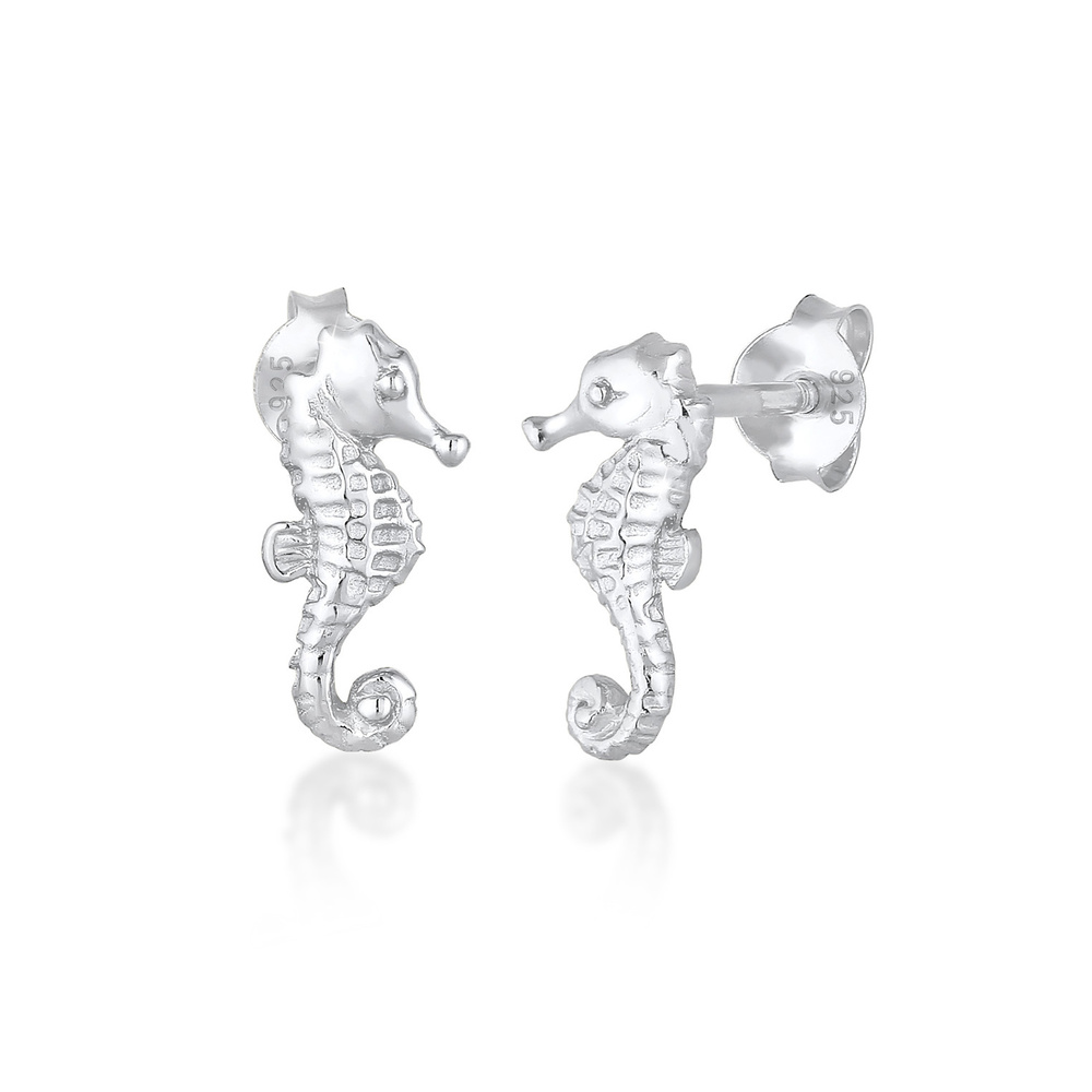 Elli Elli Boucles d'Oreilles Clous d'oreilles hippocampe tendance été maritime en arge Boucles d'oreilles
