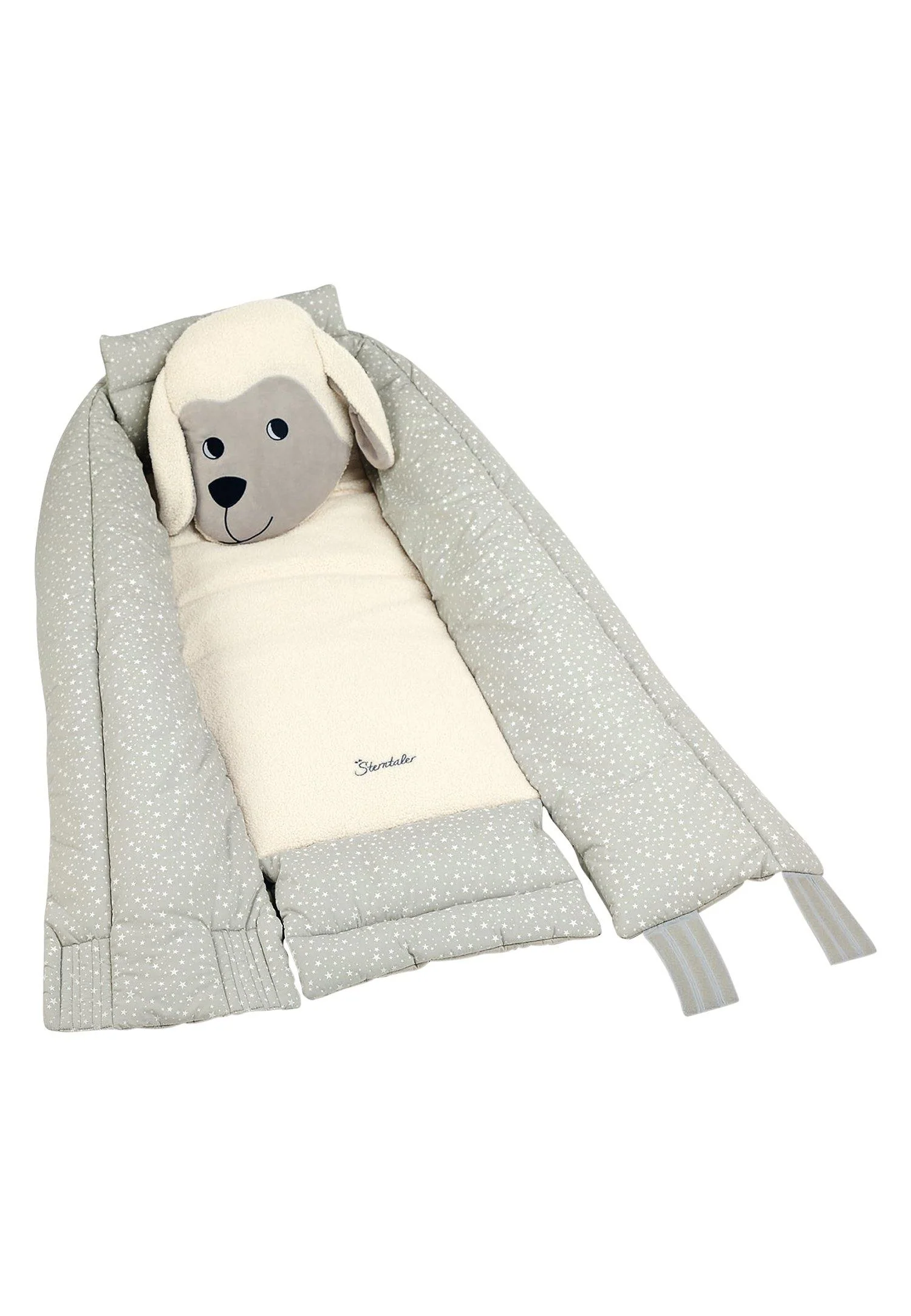 Babynest Schaf Stanley in Ecru und Grau