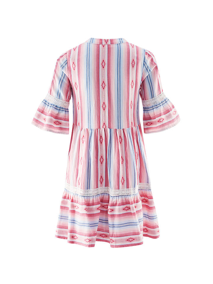 happy girls by Eisend Kleid in Rosa/ Weiß/ Blau günstig kaufen