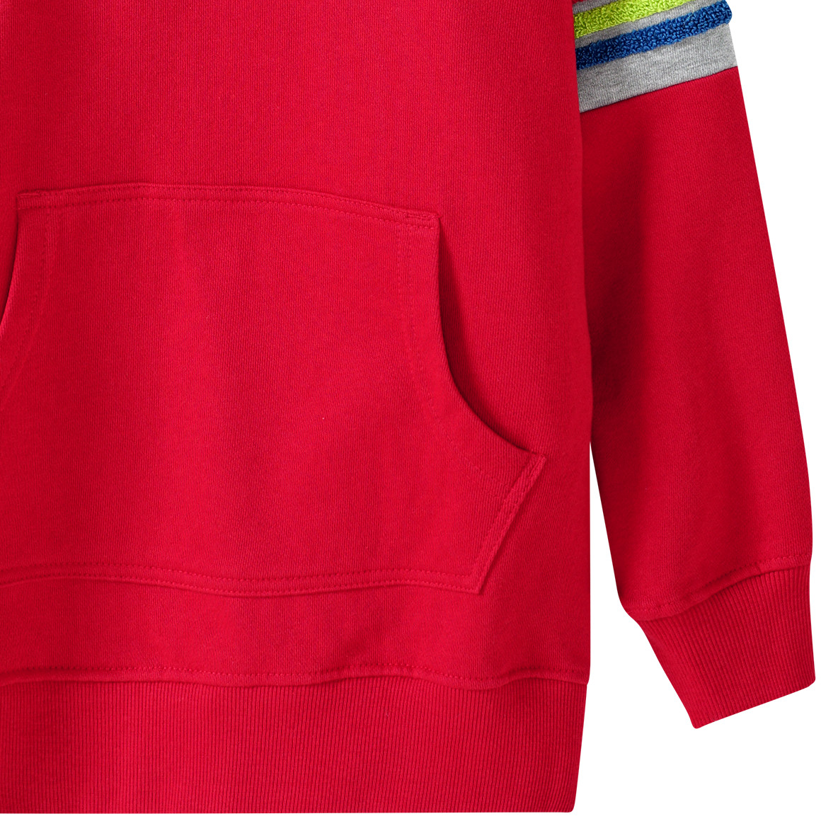 Kinder Hoodie mit bunter Frottee-Applikation