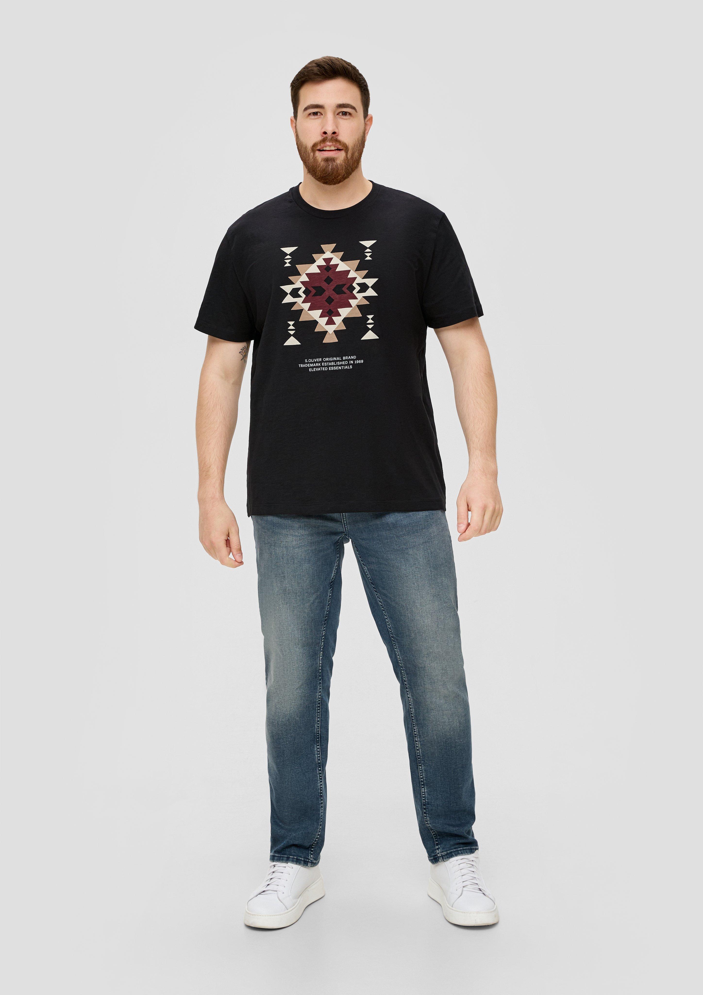 Baumwollshirt mit Ikat-Frontprint  2143242-99D1