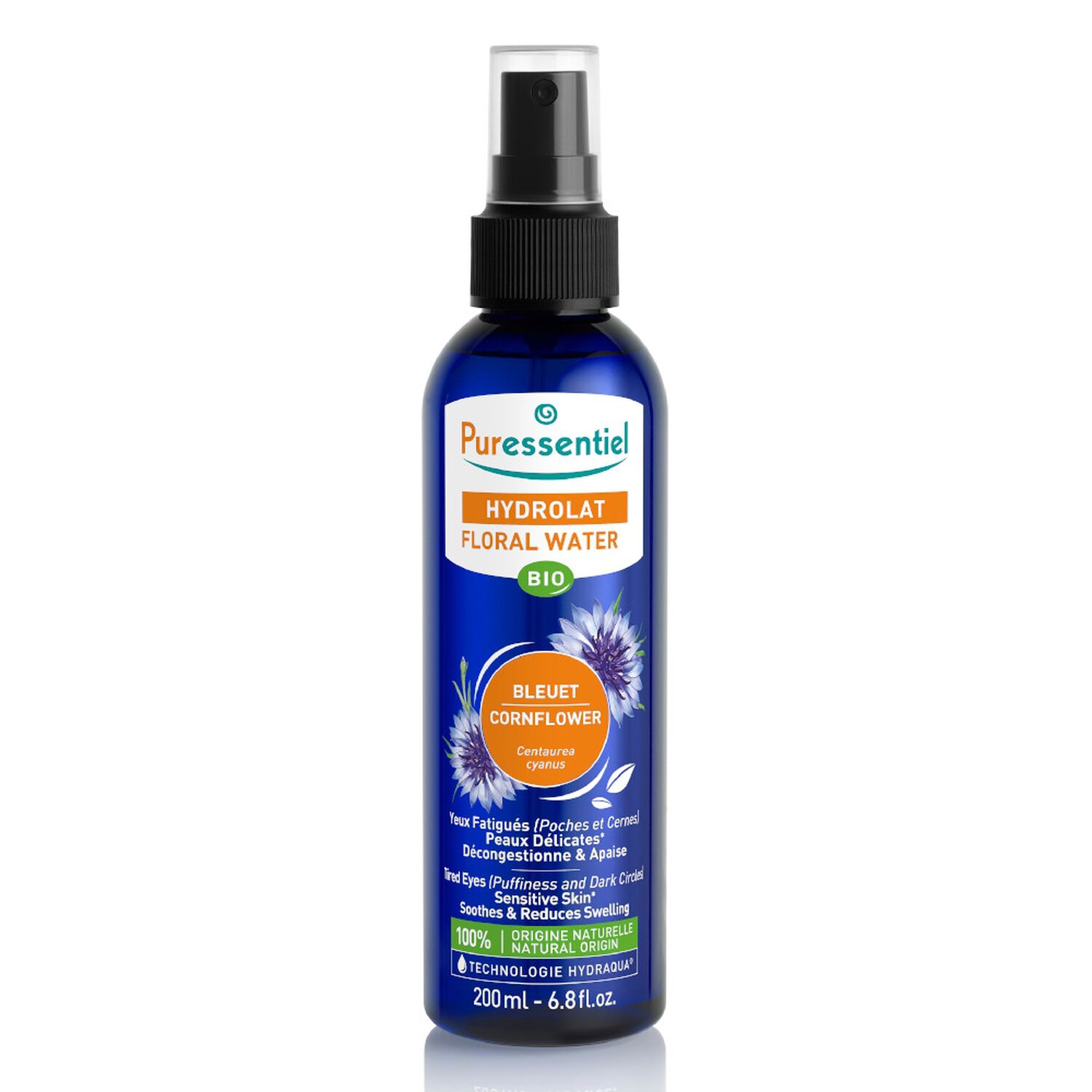 Puressentiel Hydrolat de Bleuet BIO Décongestionne & Apaise Yeux Fatigués 200 ml