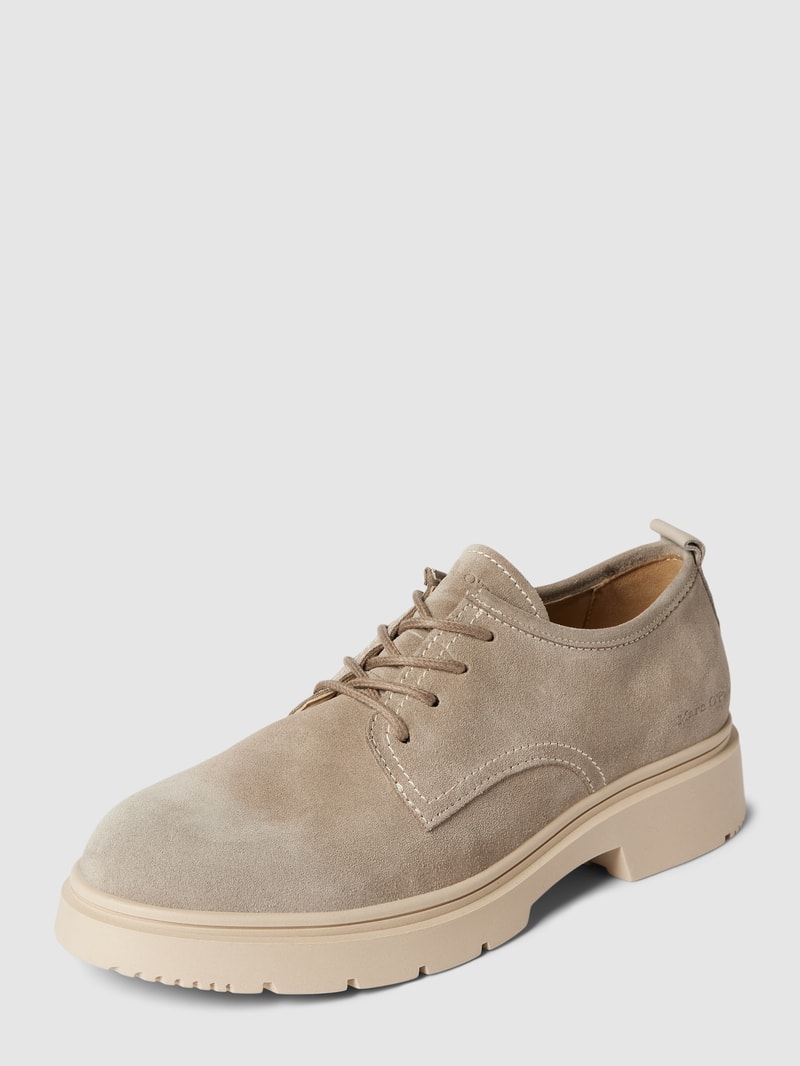 Derby-Schuhe mit Label-Detail Modell 'Lars' in taupe
