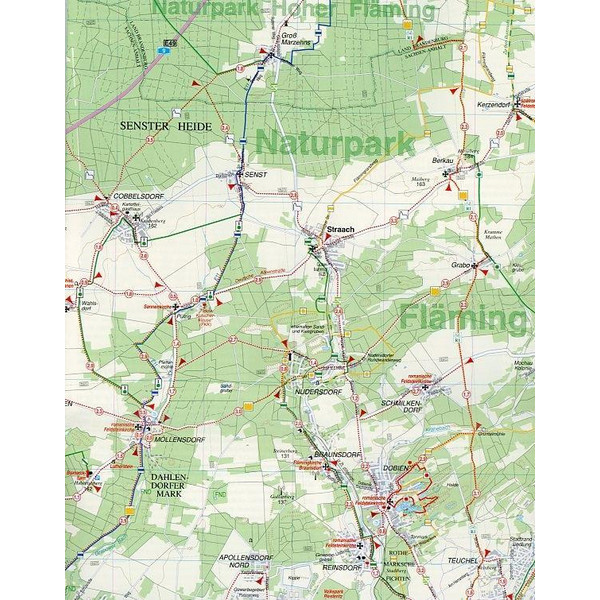 Lutherstadt Wittenberg und Umgebung. Radwander- und Wanderkarte 1 : 50 000 - Wanderkarte