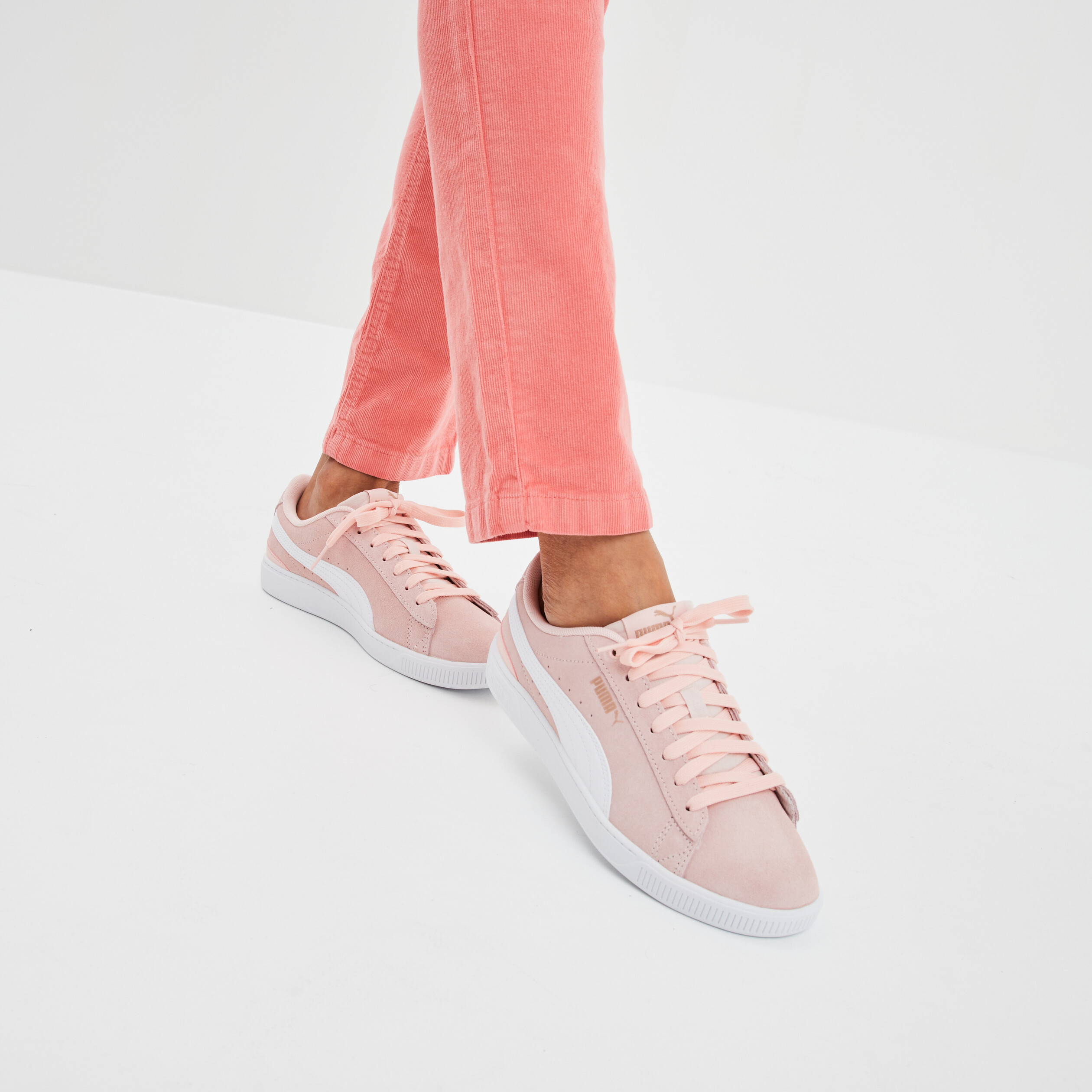 Tennis à lacets Puma Vicky rose femme | La Halle