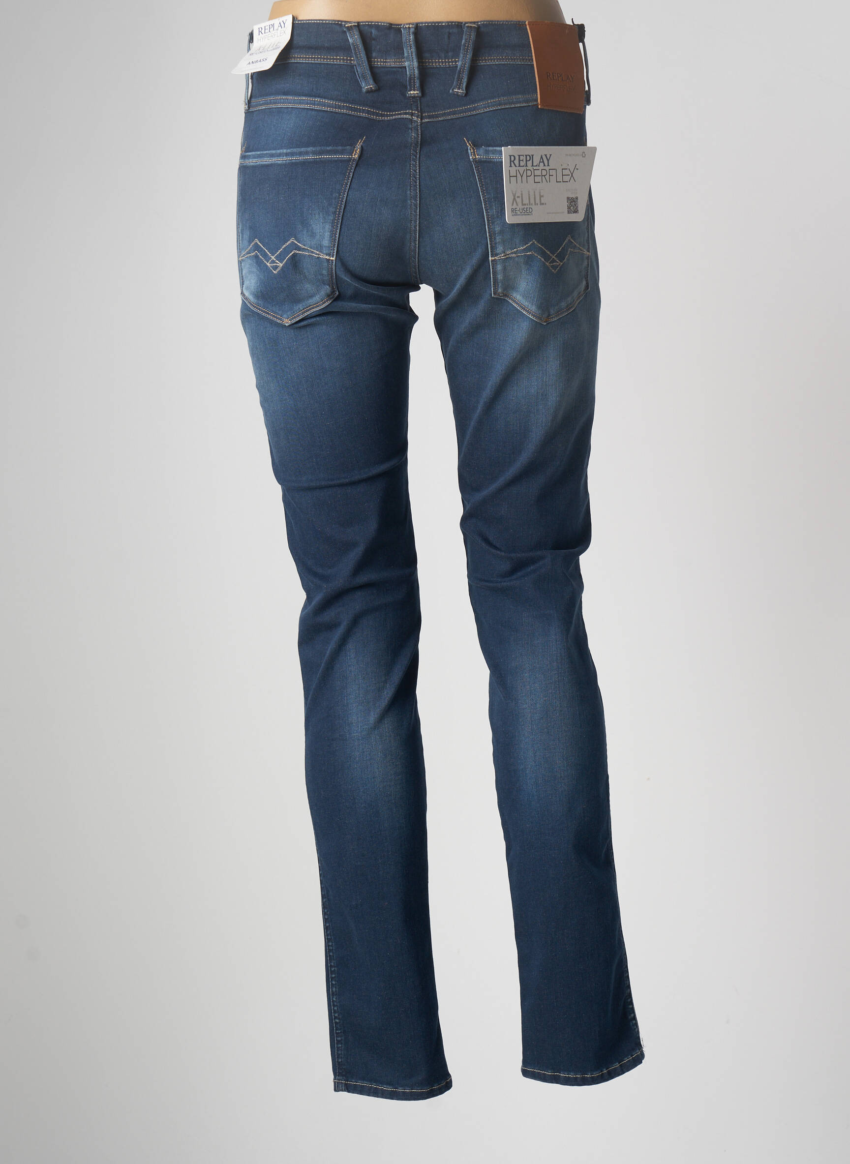Replay Jeans Coupe Slim Femme couleur bleu