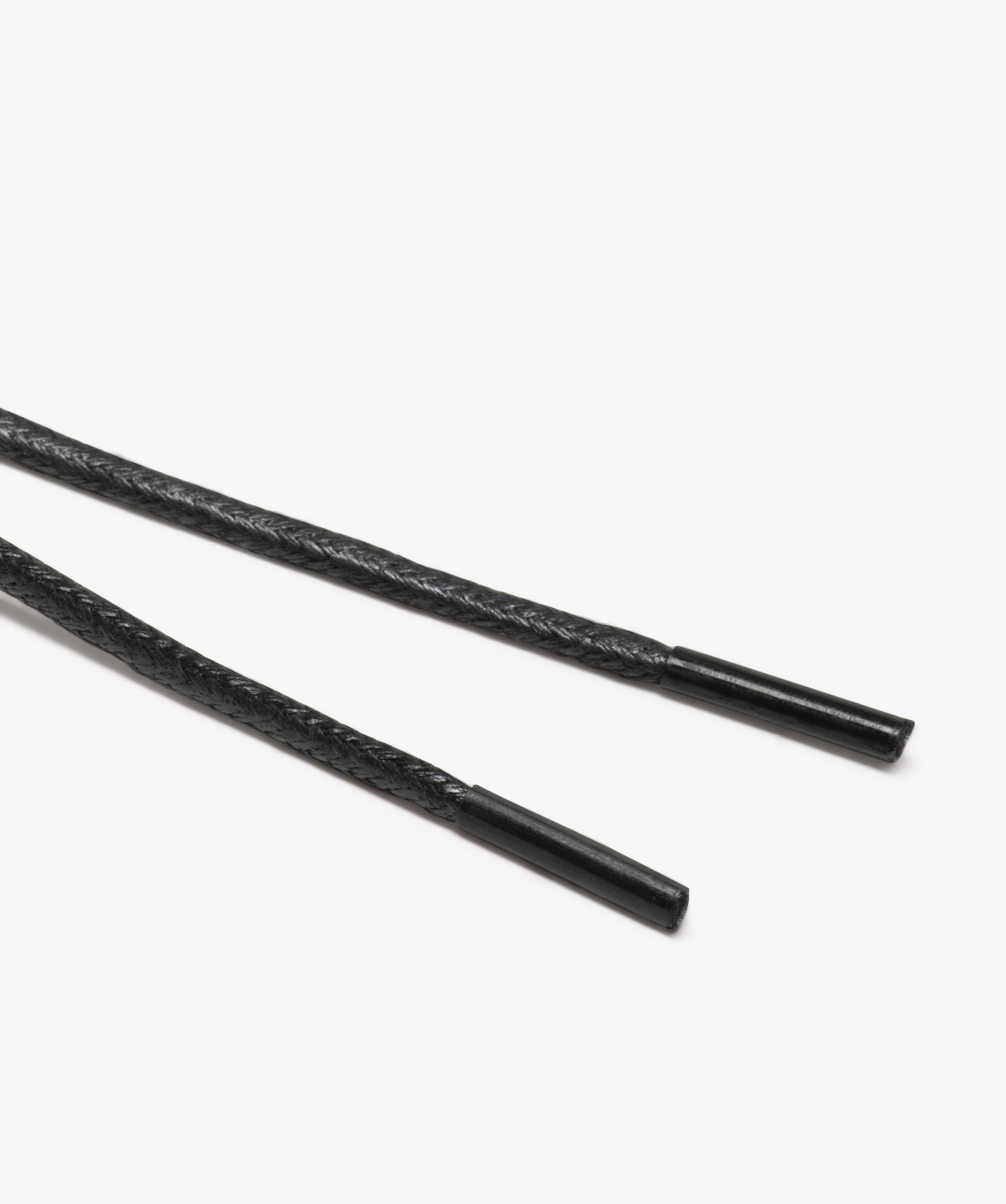 Lacets ronds en coton ciré uni 90 cm (lot de 2) noir | GEMO