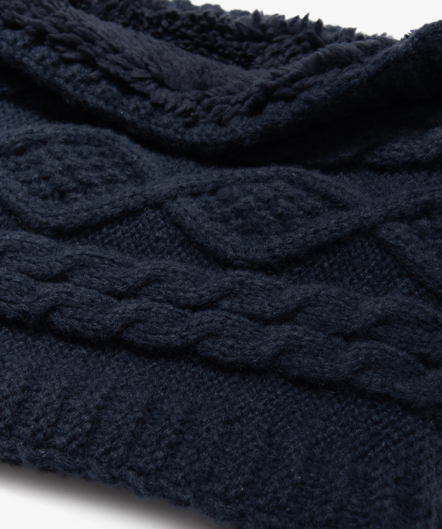 Echarpe snood torsadée avec doublure sherpa fille bleu | GEMO