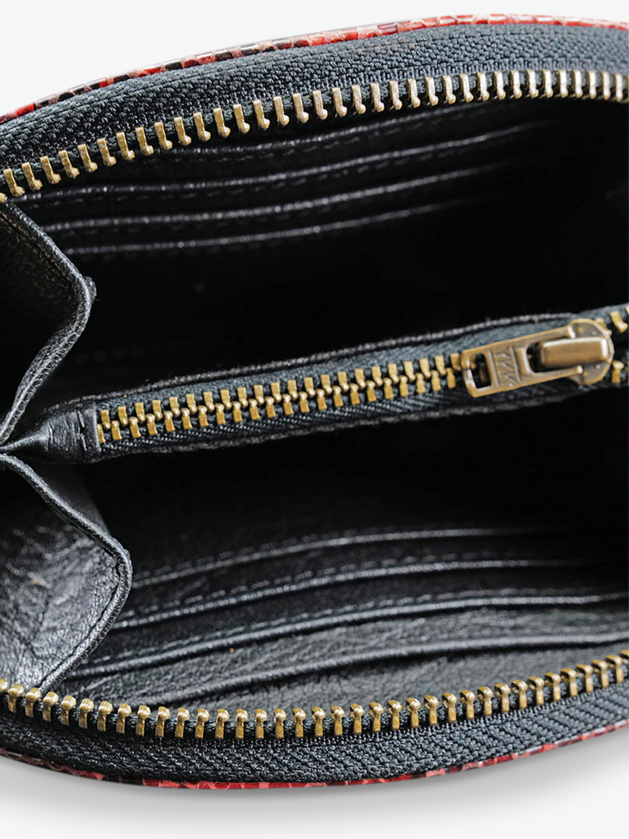 LePortefeuille Manon Python - Rouge Grenat