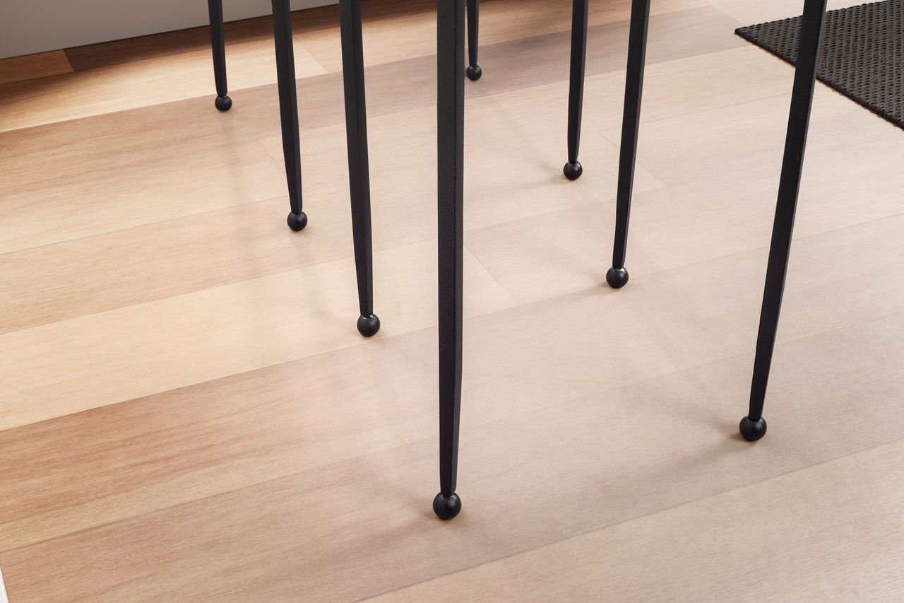 Wohnling Satztisch Glas Metall Blau Schwarz