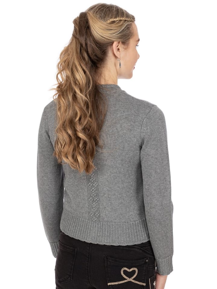 Spieth & Wensky Strickjacke BRESCIA in mittelgrau günstig kaufen