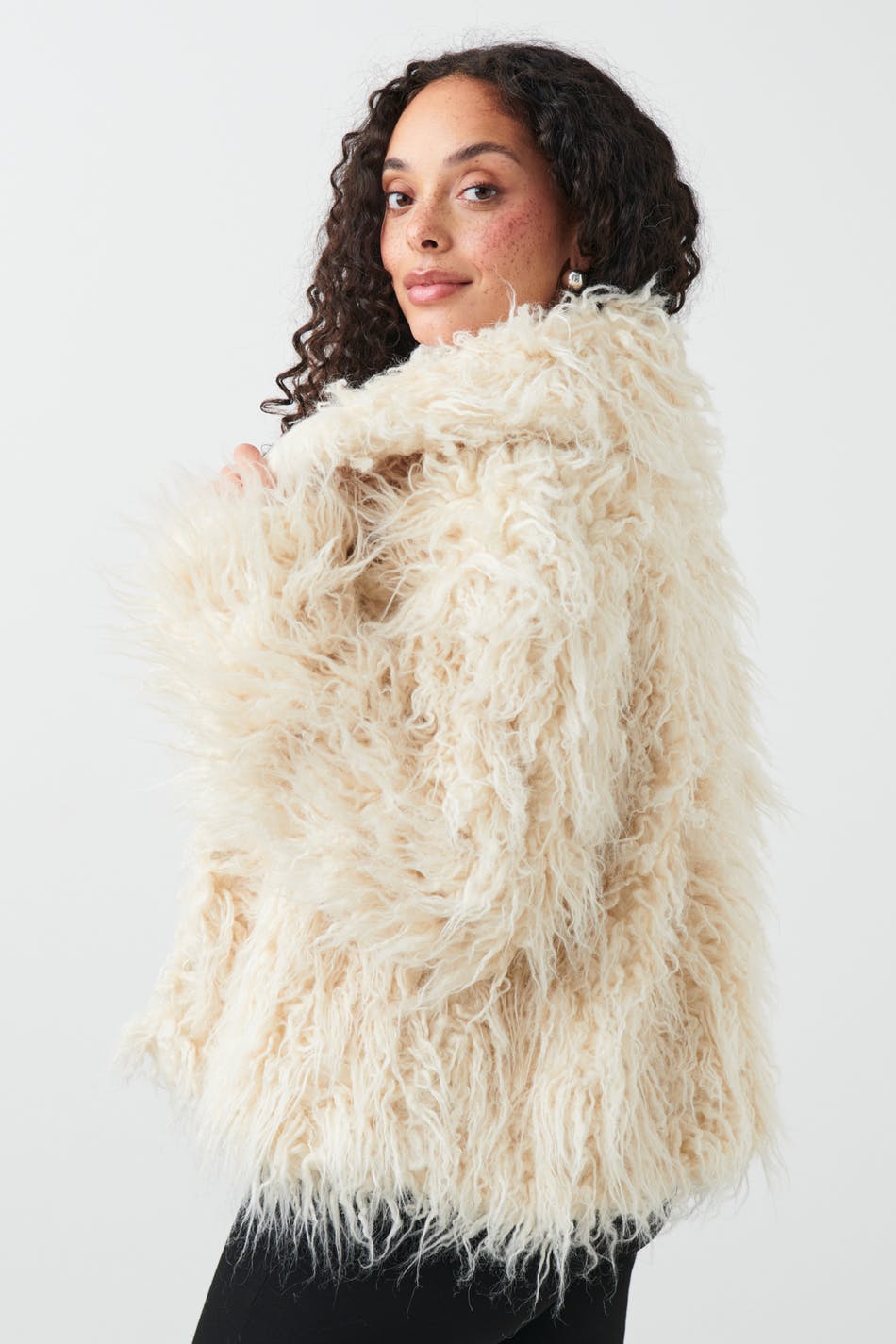 Faux fur jacket