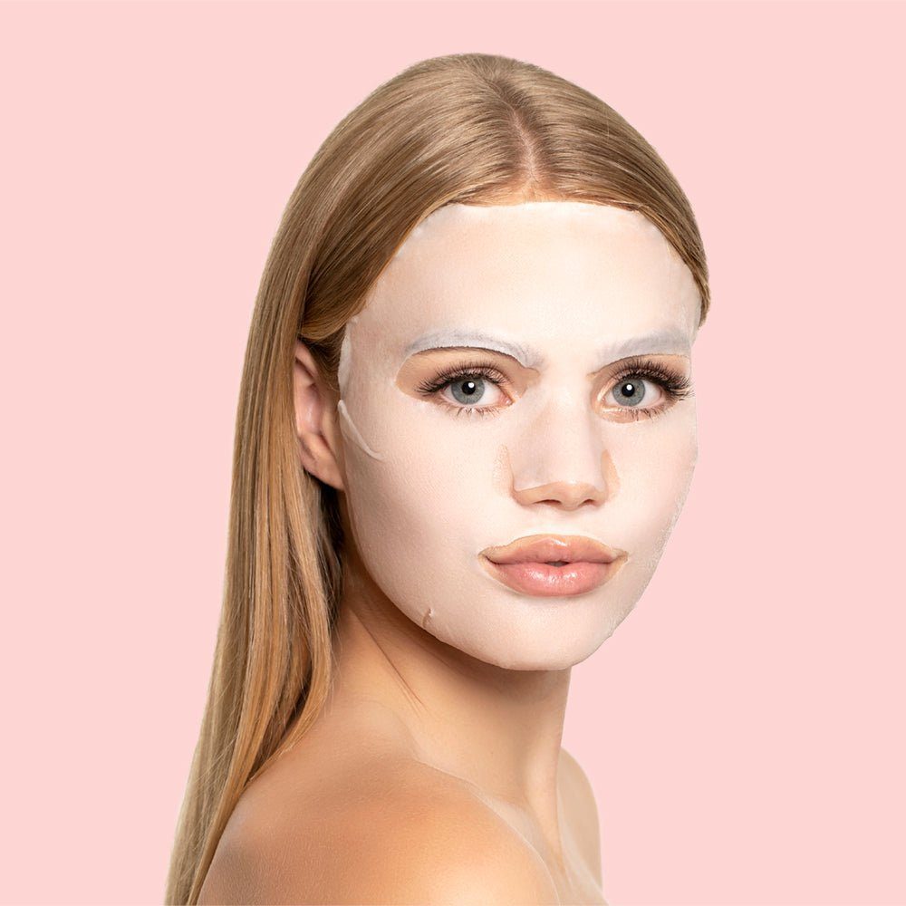 STARSKIN® Tuchmaske Orglamic™ Pink Cactus Set, 2-tlg., Gesichtsmaske mit Bio-Cellulose 2er-Pack für seidige Geschmeidigkeit