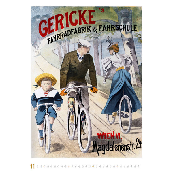HISTORISCHE FAHRRADPLAKATE 2024 - Kalender