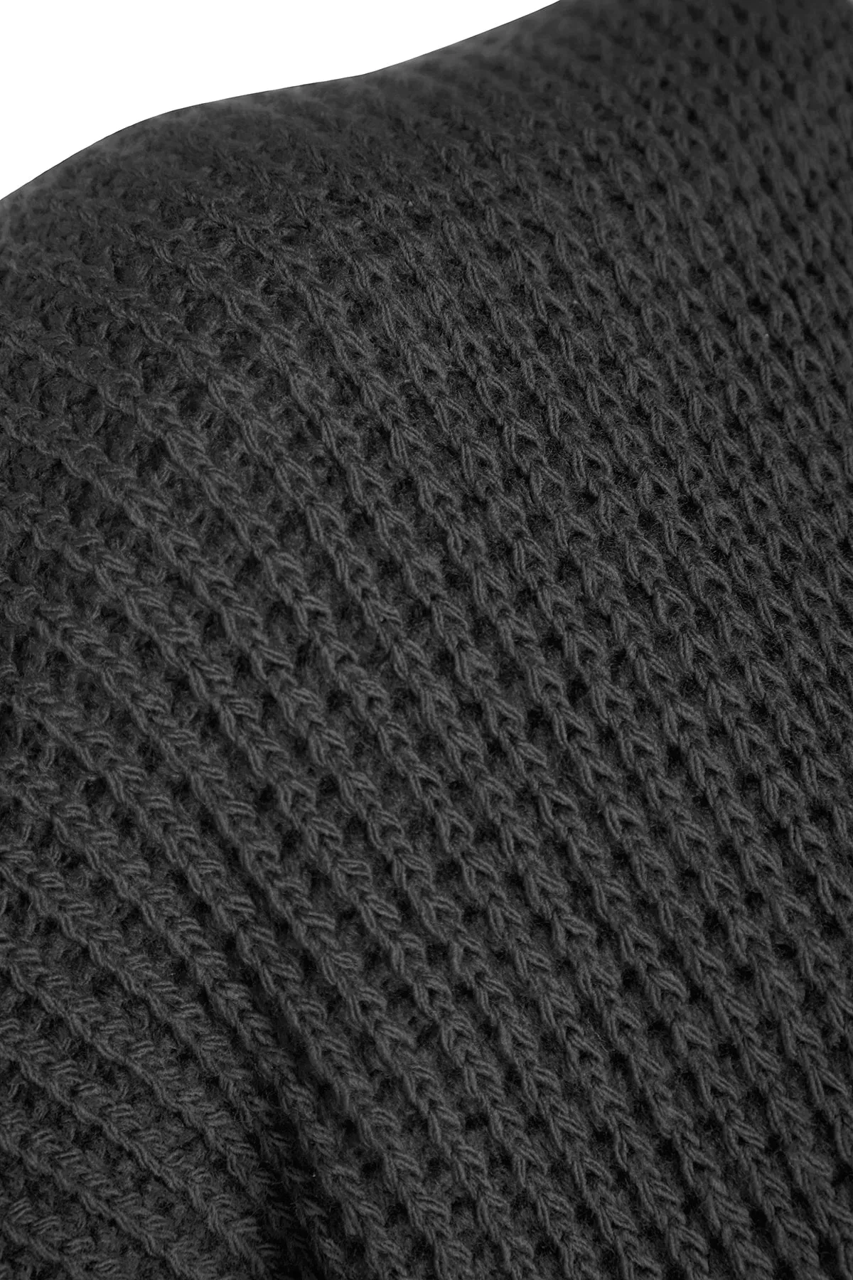 Trendyol Modest  Anthrazitfarbener langer Strickcardigan mit Quasten am Saum TCTAW23TH00008