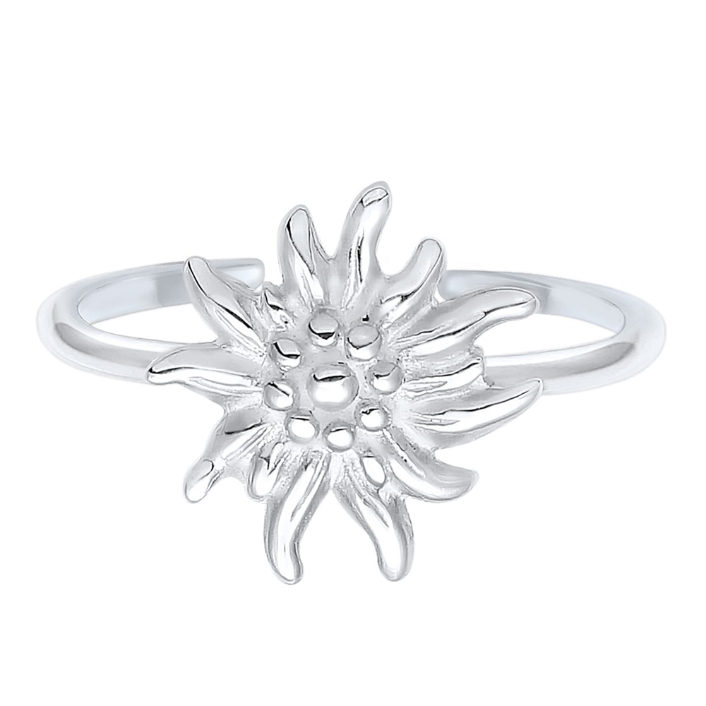 Elli Elli Bague Edelweiss Trachten Verstellbar 925 Silber Bague