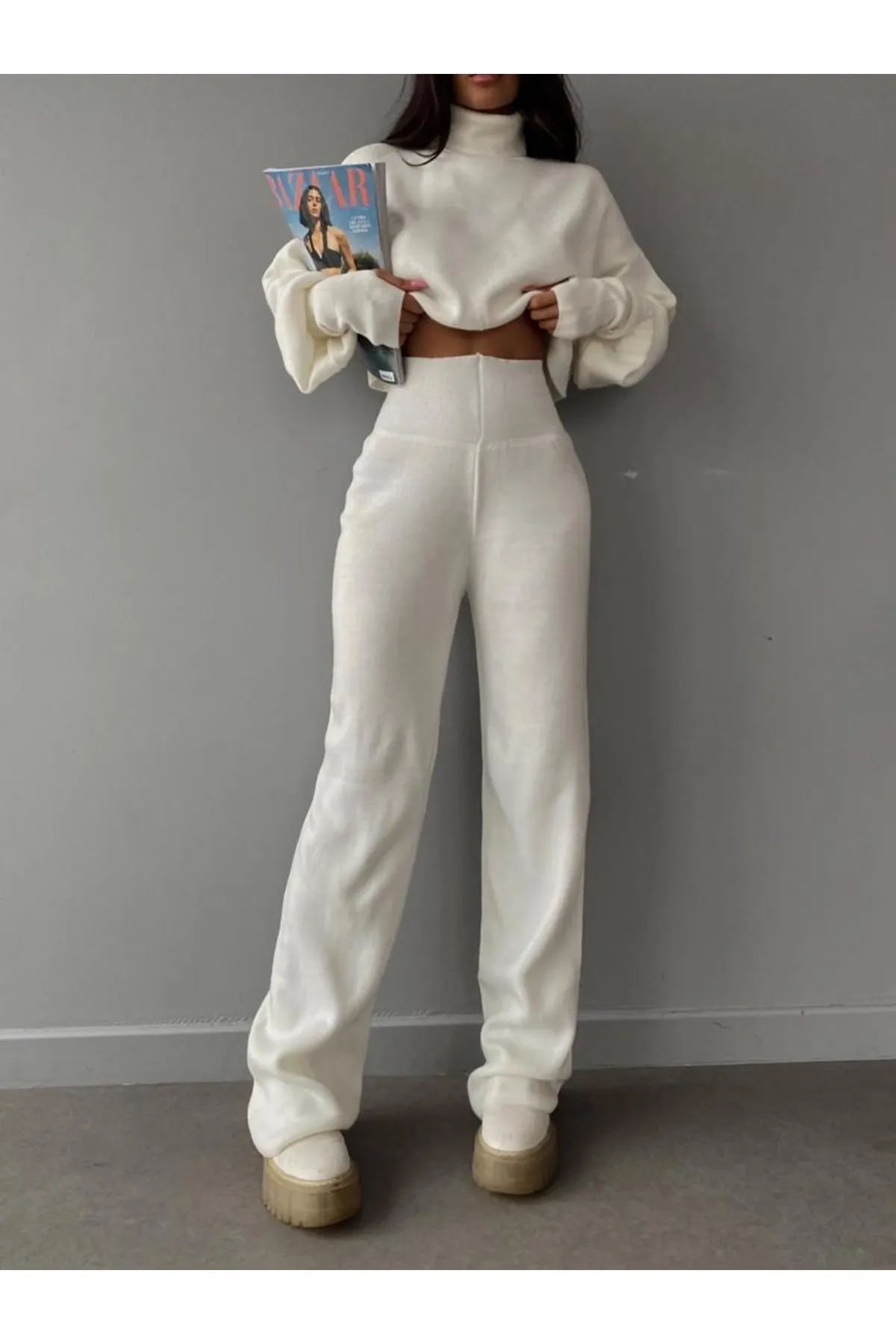 Mooi Butik  Zweiteiler - Weiß - Regular Fit