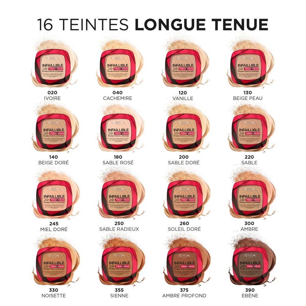 L'Oréal Paris Infaillible 24h Fresh Wear Fond de teint longue tenue en poudre