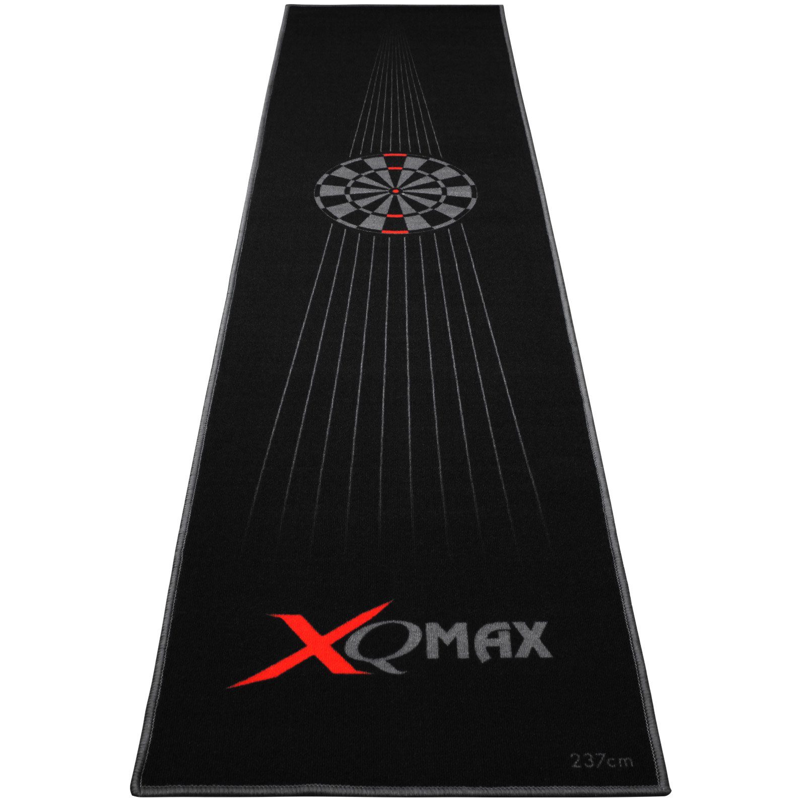 XQMAX Dartmatte Dartteppich 237x60cm Motivwahl Turnier-Dartmatte, Rutschfest Turnierabstand Turniermatte Steeldart Teppich Darts