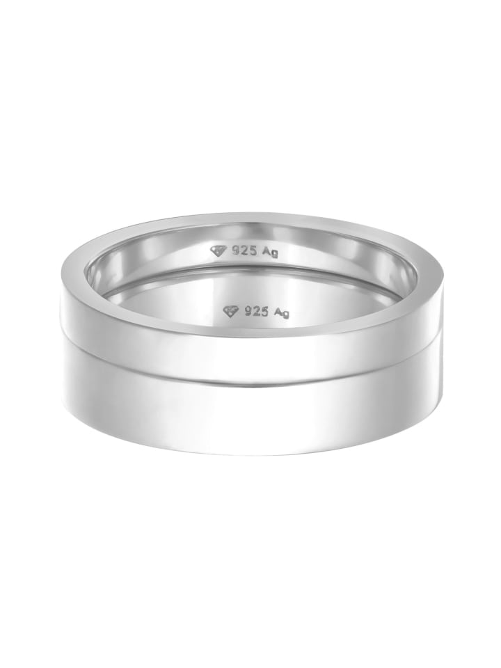 KUZZOI Ring 925 Sterling Silber in Silber günstig kaufen