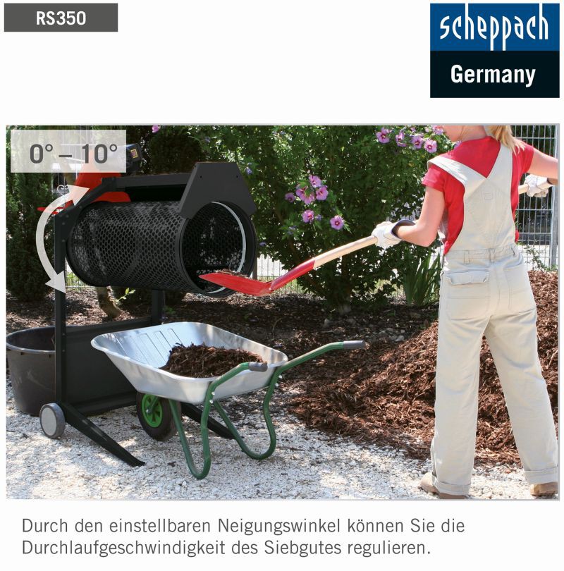 Scheppach Garten-Rollsieb RS350