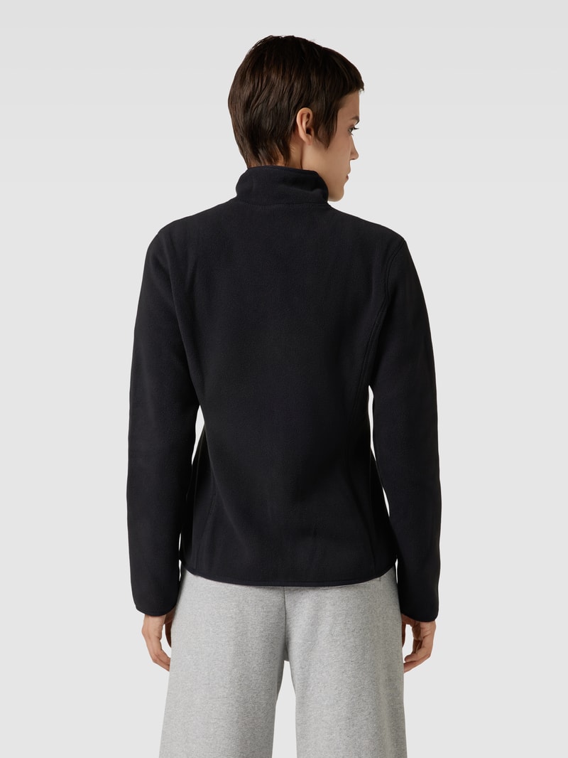 Fleecejacke mit Zweiwege-Reißverschluss in schwarz