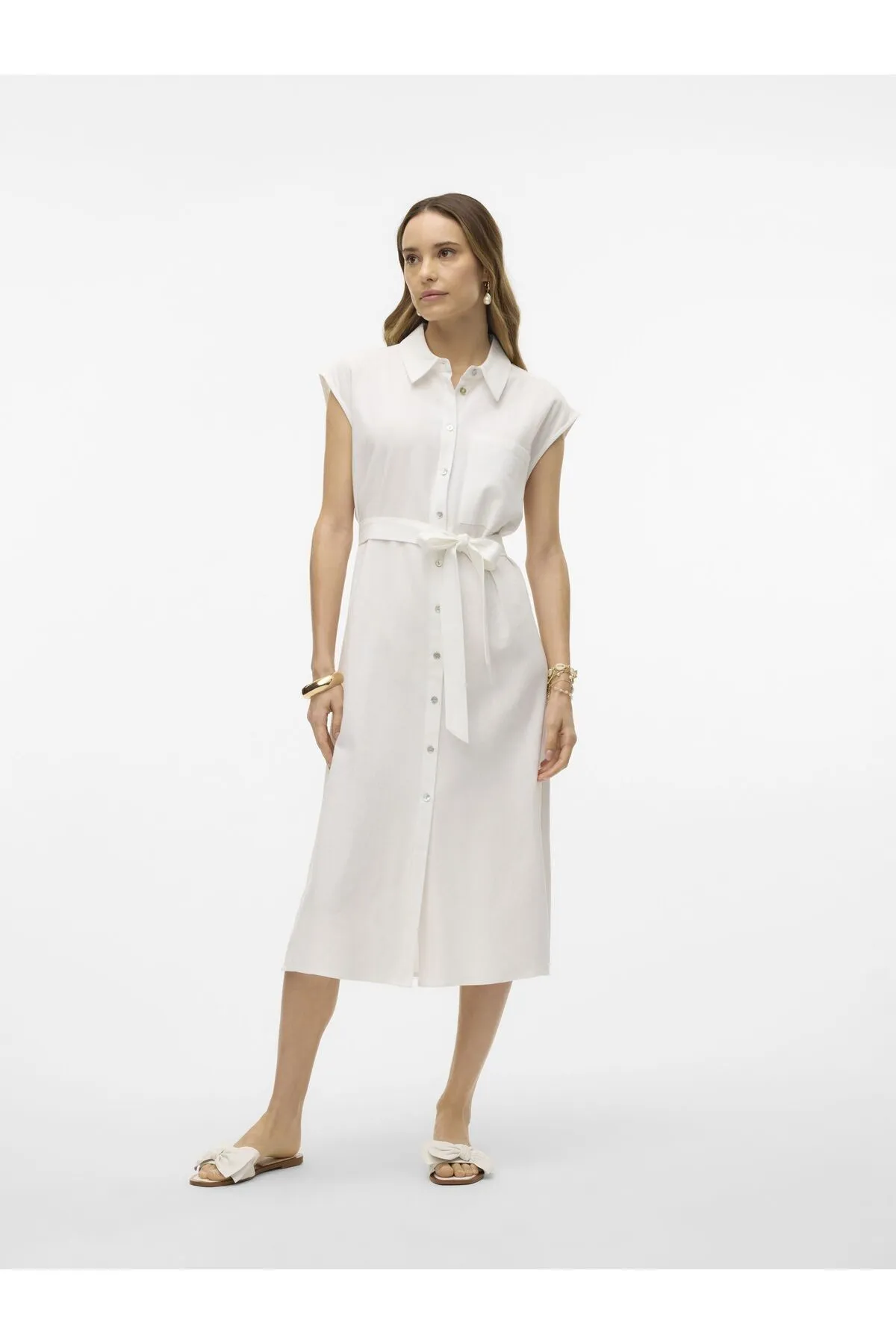 Vero Moda  Hemdblusenkleid VMMYMILO Langes Kleid