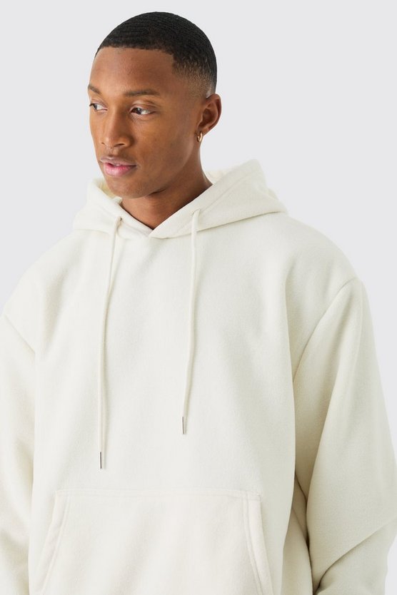 Kastiger Oversize Hoodie aus Microfleece