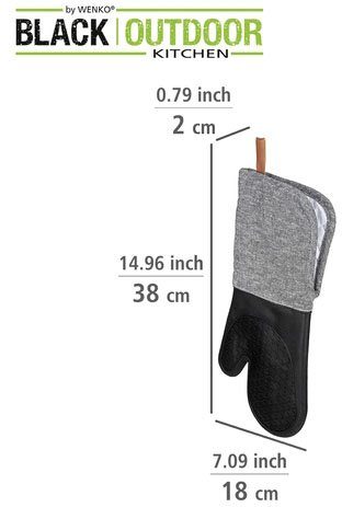 WENKO Topfhandschuhe Ada, (Set, 2-tlg), mit Baumwollinnenseite, 1 Paar, schwarz