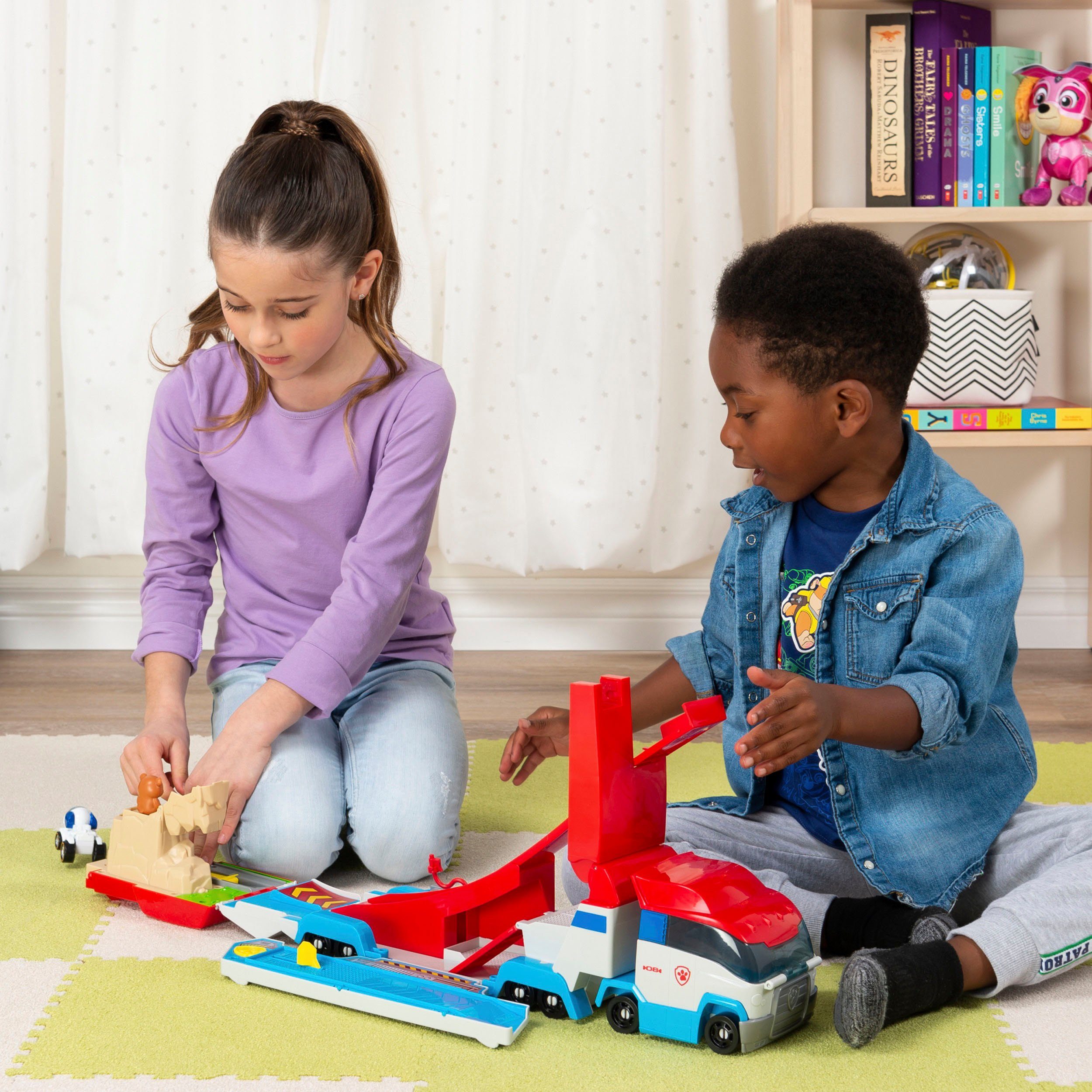 Spin Master Spielzeug-Auto PAW Patrol, True Metal Launch'N Haul PAW Patroller mit Robodog, für True Metal Metall-Fahrzeuge