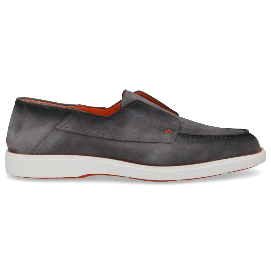 Santoni - Loafer 18407 Veloursleder - grau