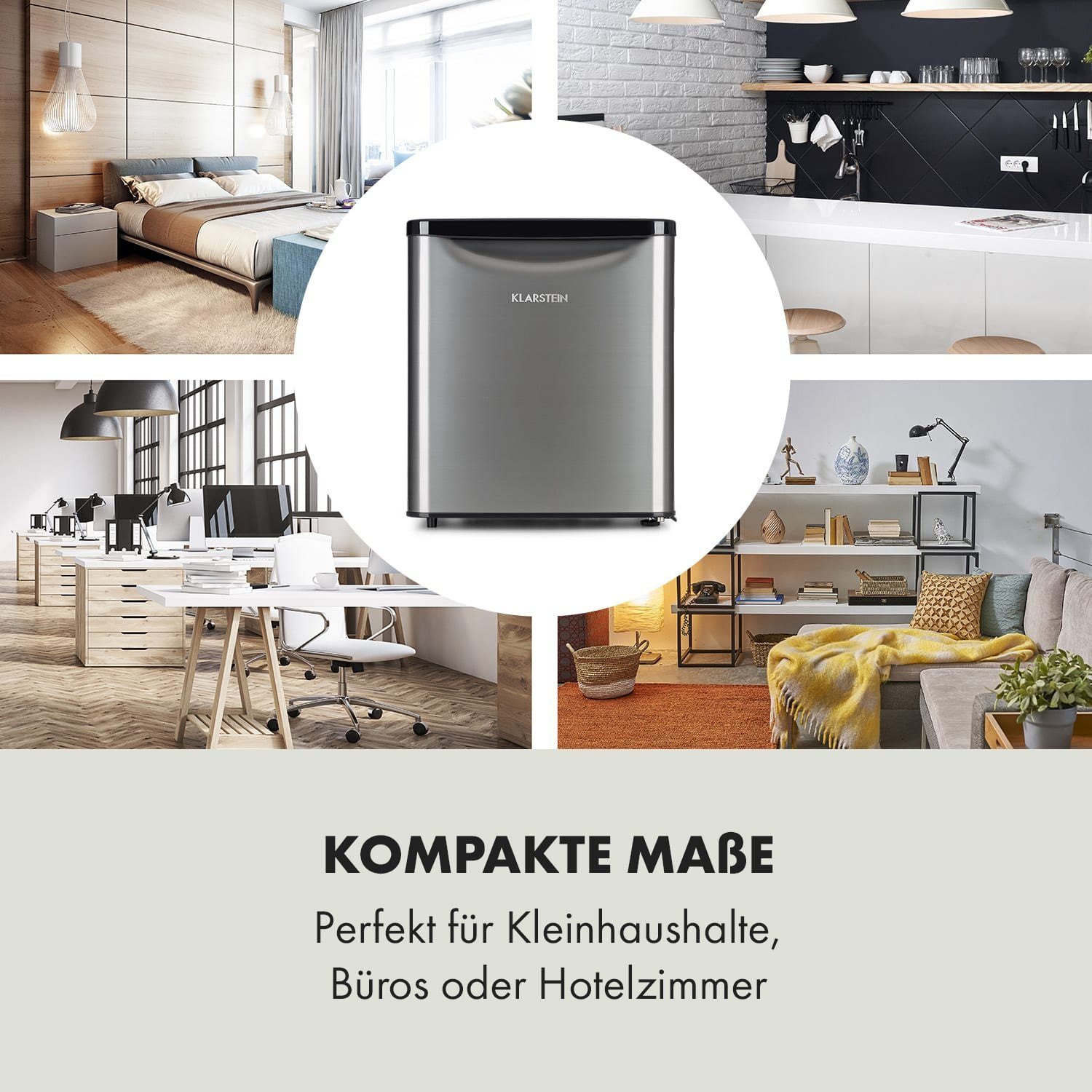 Klarstein Getränkekühlschrank HEA19-Yummy-50Lblk 10035214, 51 cm hoch, 45 cm breit