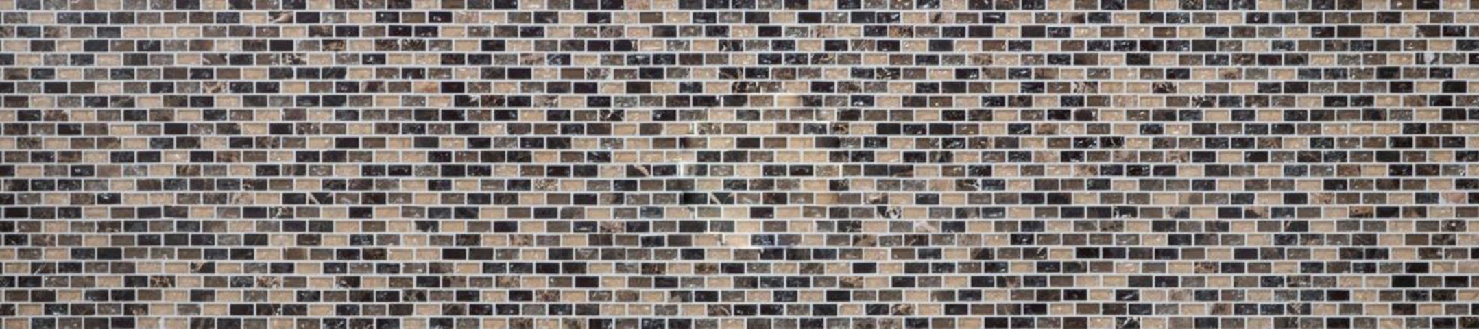 Mosani Mosaikfliesen Glasmosaik Naturstein Mosaik dunkelbeige glänzend / 10 Matten