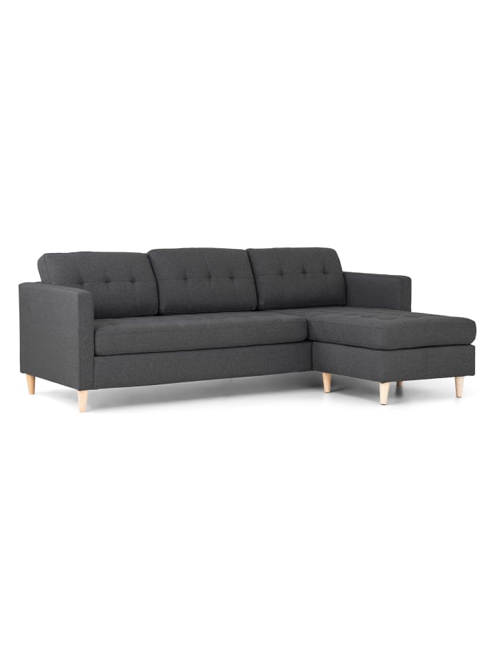 ebuy24 Ecksofa Marino Dunkelgrau 219 x 151 cm günstig kaufen onesize