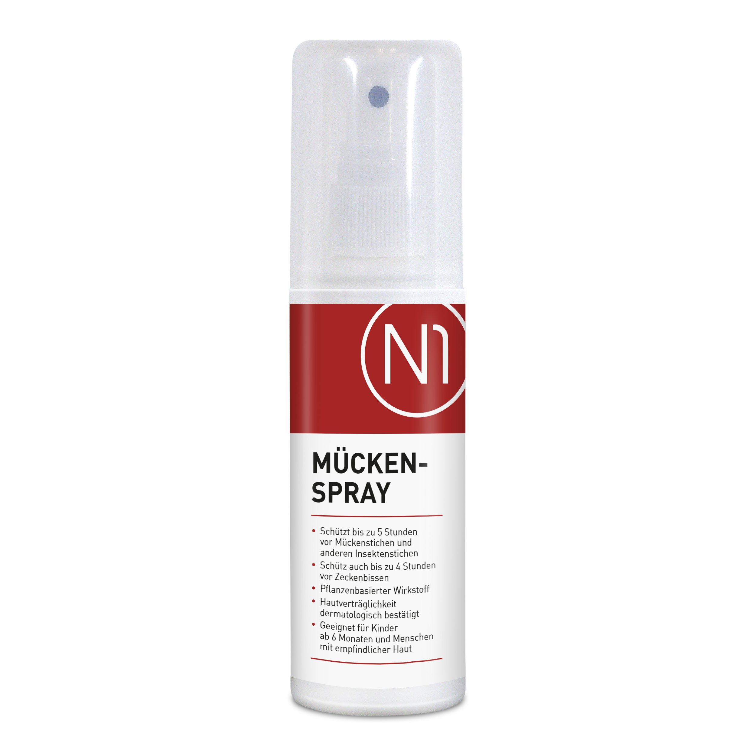 N1 Healthcare Insektenspray pflanzliches Mückenspray, 100 ml, Schon für Kinder ab 6 Monaten und bei empfindlicher Haut geeignet