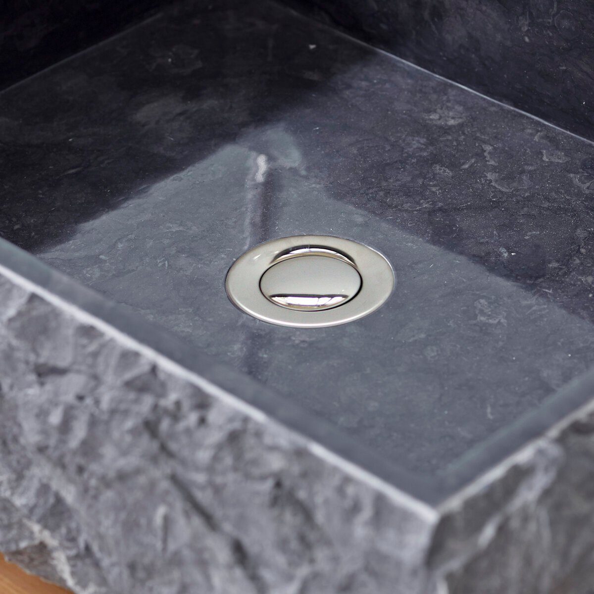 Tikamoon Waschbecken Waschbecken aus Marmor black