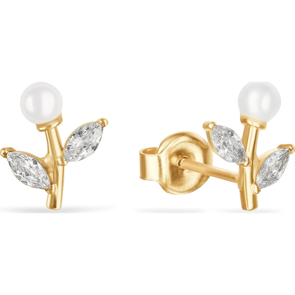 FAVS Boucles d'oreilles à fermoir à poussette 585 Or jaune Boucles d'oreilles