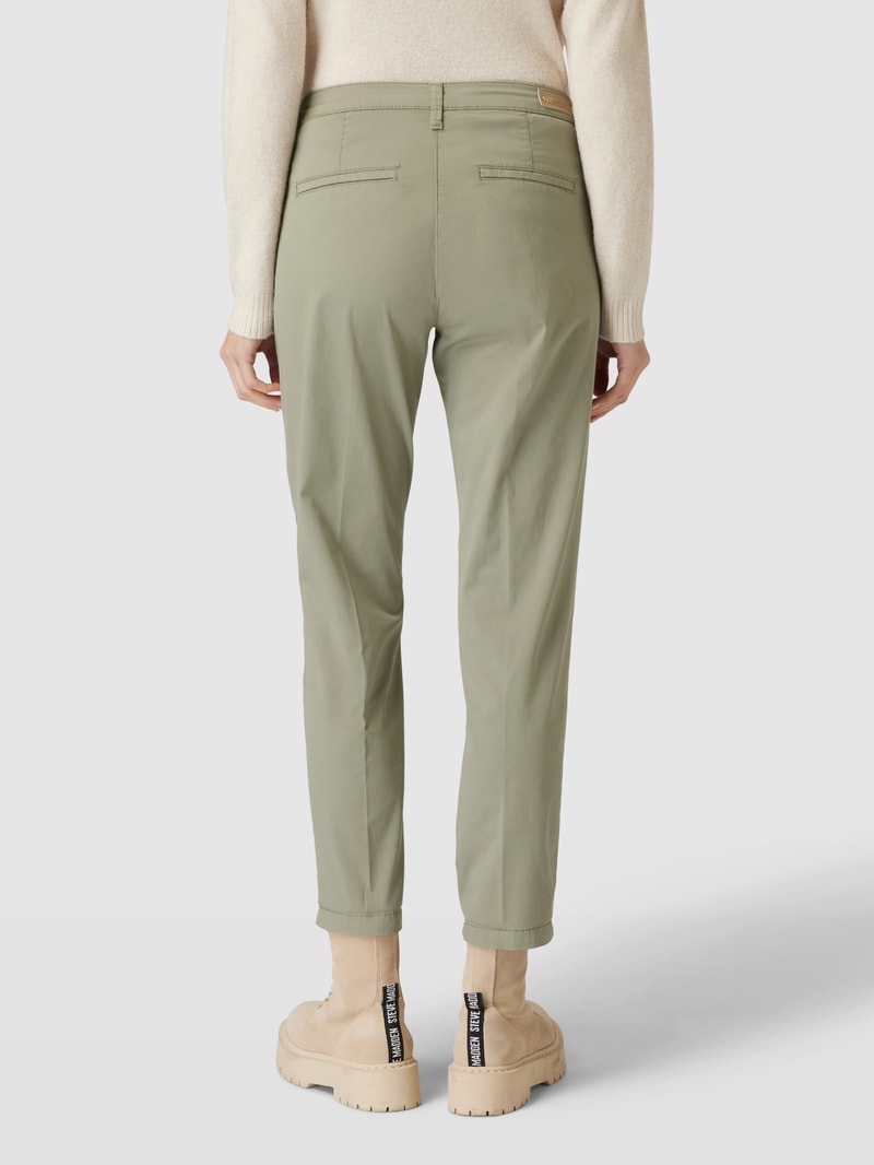 Regular Fit Hose mit Knopf- und Reißverschluss Modell 'TURN UP' in khaki