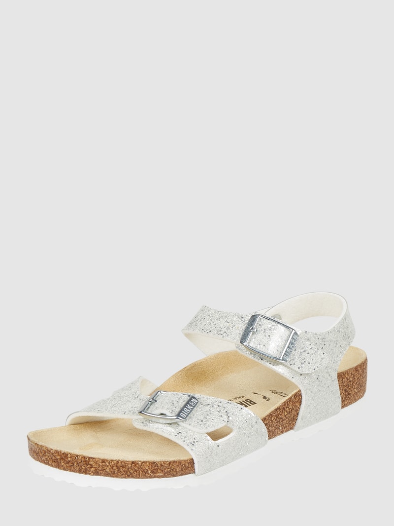 Sandalen mit Glitter-Effekt Modell 'Rio' in weiß
