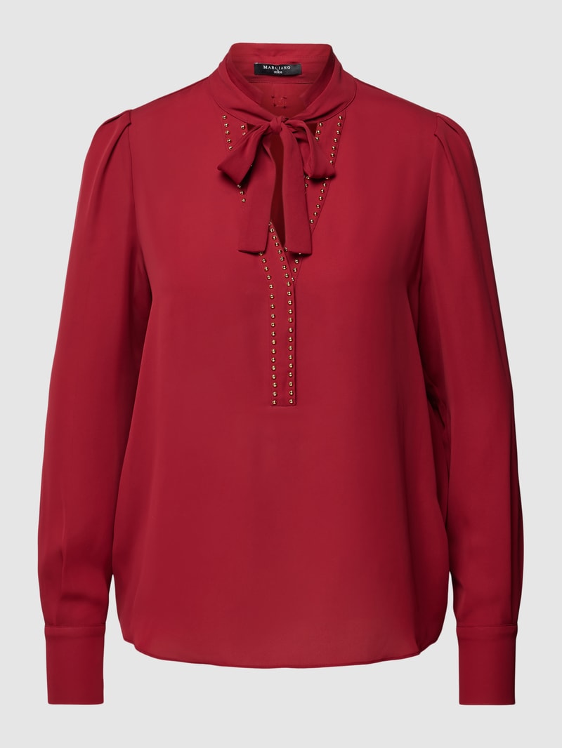Blusenshirt mit V-Ausschnitt in rot