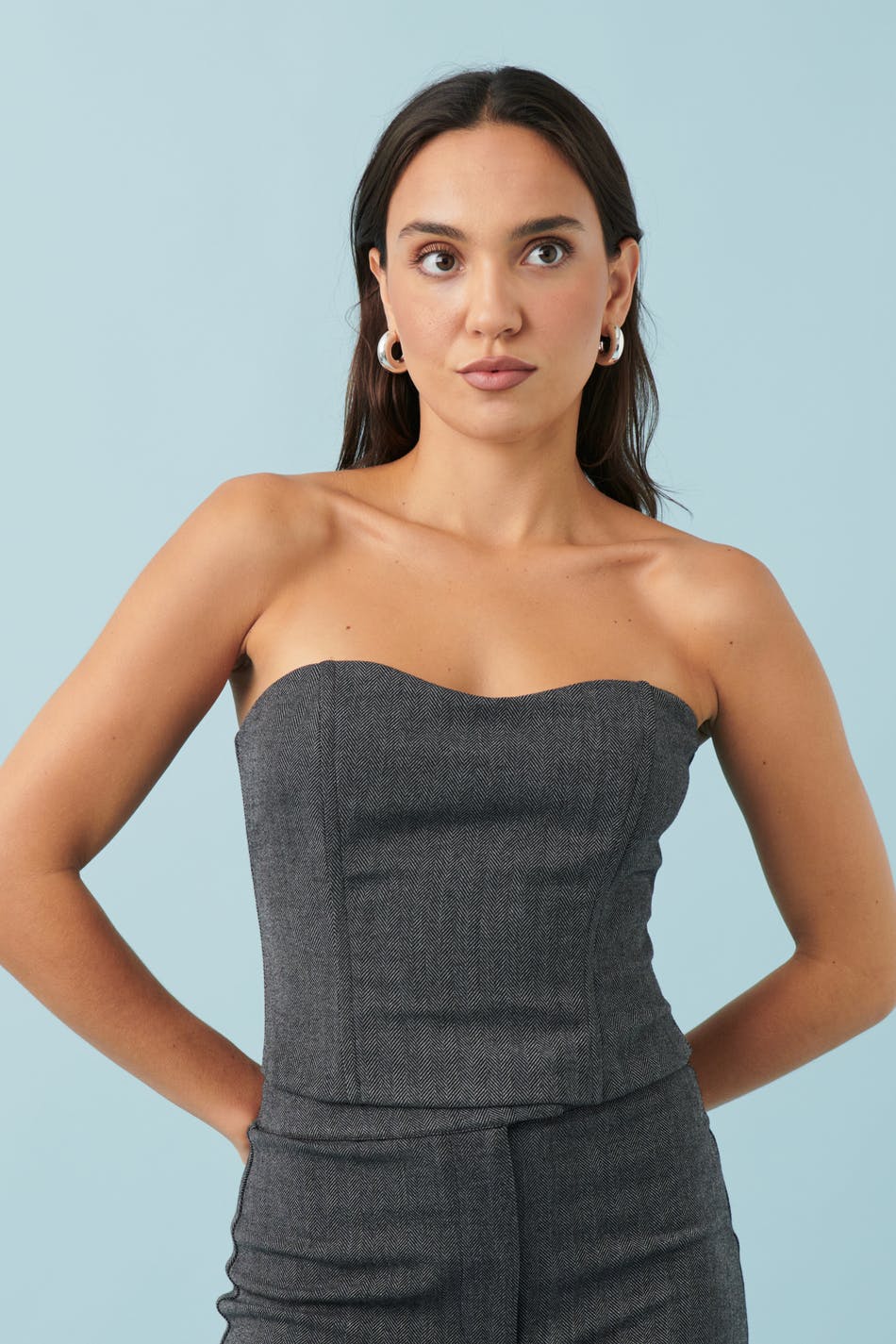 Tweed bustier