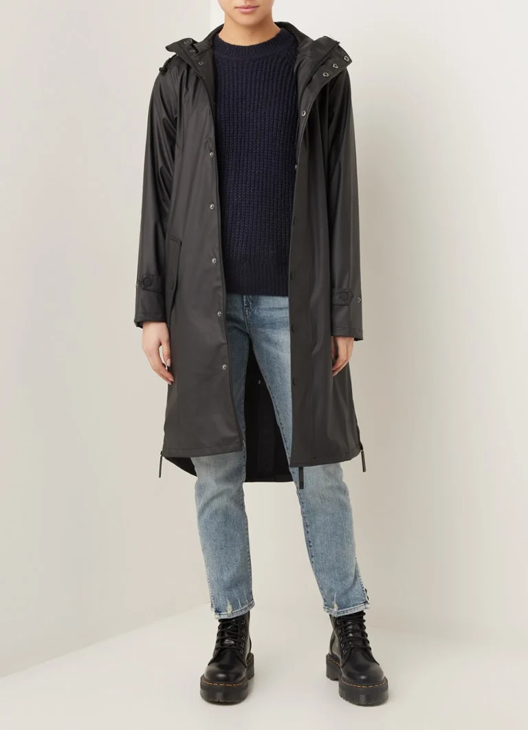 Giacca antipioggia unisex Maium Longline z cappuccio