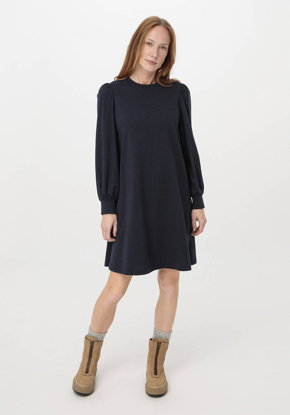 Mini-Kleid aus Bio-Baumwolle mit Bio-Merinowolle